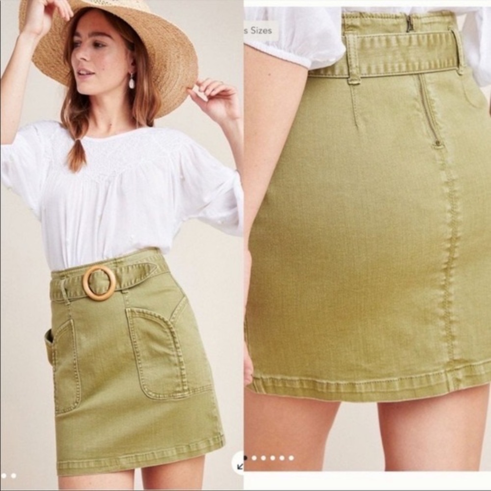 Anthropologie Pilcro Charlie Belted Skirt